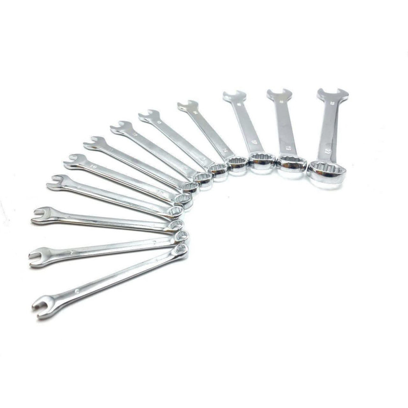 آچار یکسر تخت یکسر رینگی باس مدل combination-spanerset مجموعه 12 عددی