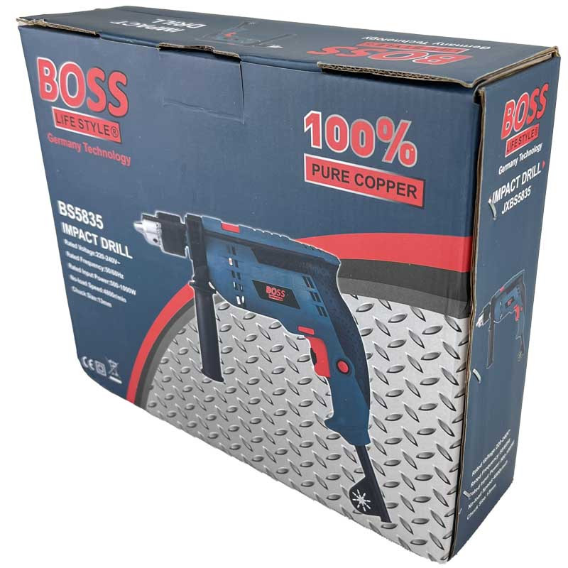 دریل چکشی 13 میلیمتری 1000 وات باس مدل BS-5835