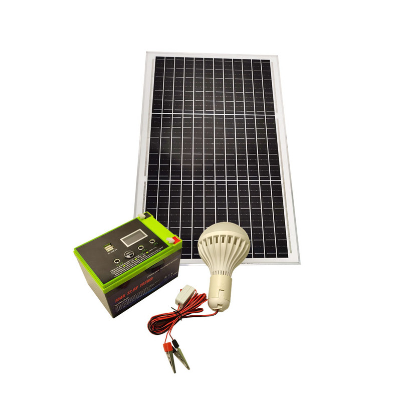 پکیج شارژر خورشیدی 50 وات مدل solar power ظرفیت 192 وات ساعت